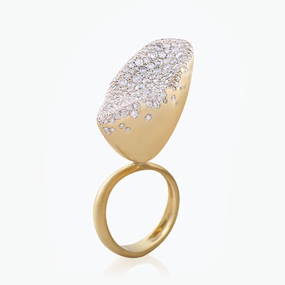 BABY MALAK FLOURISH BIG MARQUISE RING